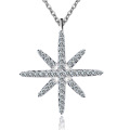 Personalisierte Pure Silver Star Halskette 925 Sterling